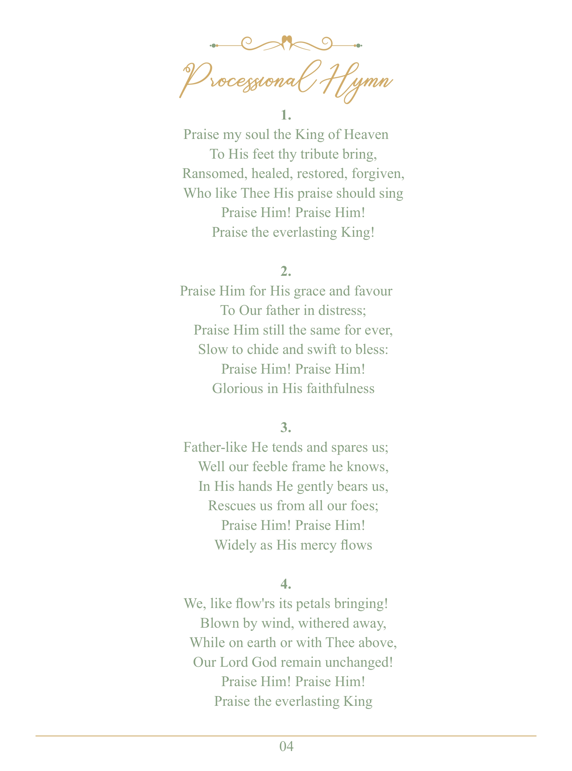 Wedding Program Page 5